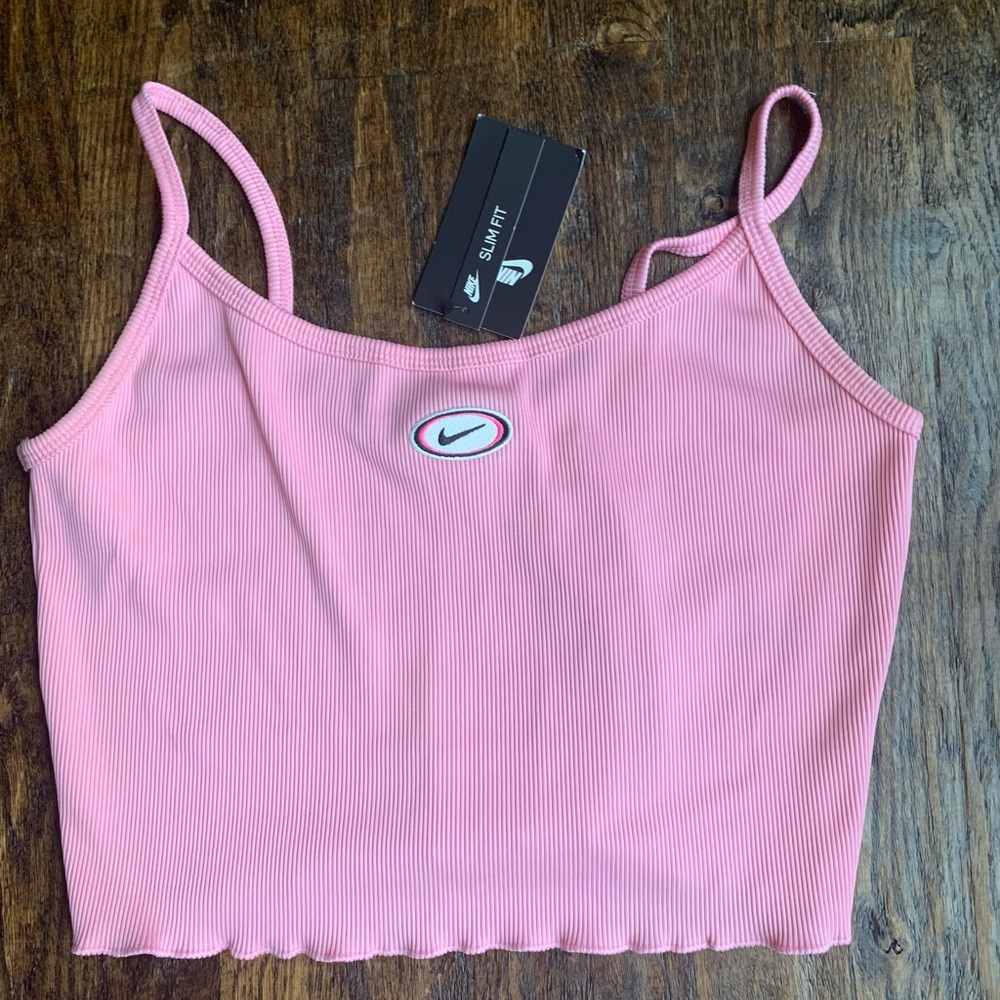 NWT Nike Femme Ribbed Crop Top Pink Medium